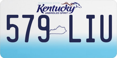 KY license plate 579LIU
