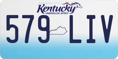 KY license plate 579LIV