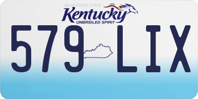 KY license plate 579LIX