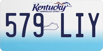 KY license plate 579LIY