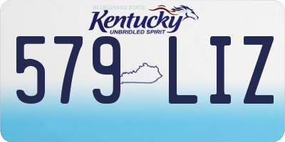 KY license plate 579LIZ