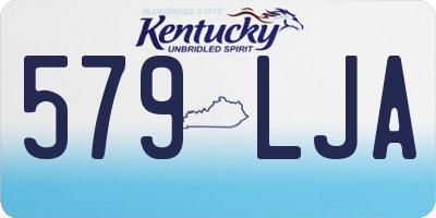KY license plate 579LJA