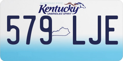 KY license plate 579LJE