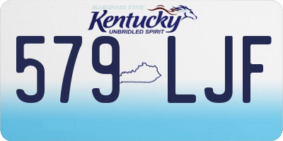 KY license plate 579LJF