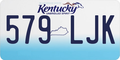 KY license plate 579LJK