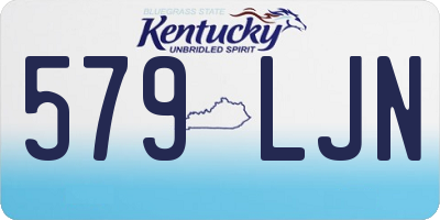 KY license plate 579LJN