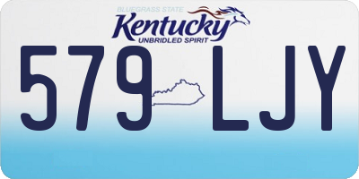 KY license plate 579LJY