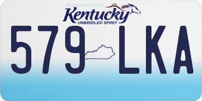 KY license plate 579LKA