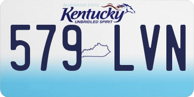 KY license plate 579LVN