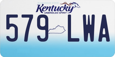 KY license plate 579LWA