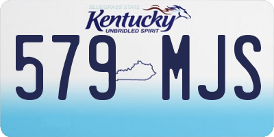 KY license plate 579MJS