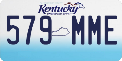 KY license plate 579MME