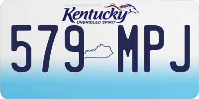 KY license plate 579MPJ