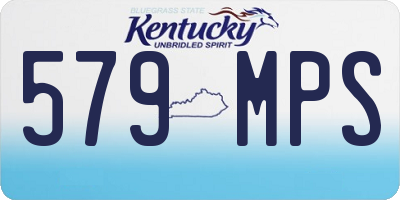 KY license plate 579MPS