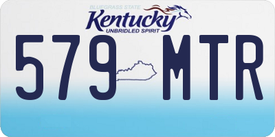 KY license plate 579MTR