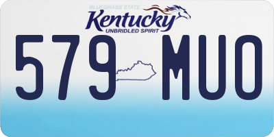KY license plate 579MUO