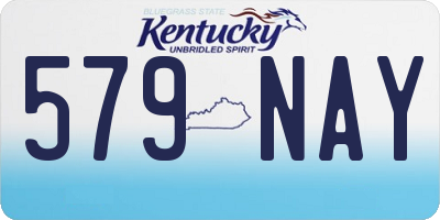 KY license plate 579NAY