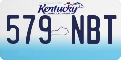 KY license plate 579NBT