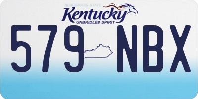 KY license plate 579NBX
