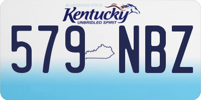 KY license plate 579NBZ