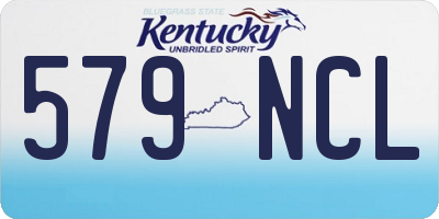 KY license plate 579NCL