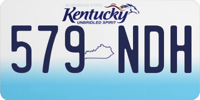 KY license plate 579NDH