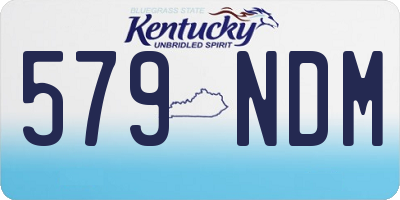 KY license plate 579NDM