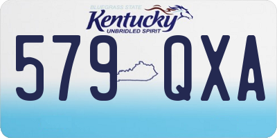 KY license plate 579QXA