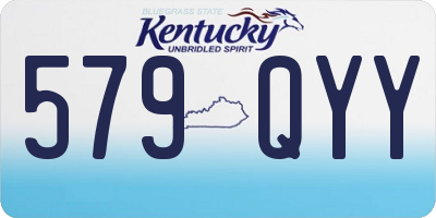 KY license plate 579QYY
