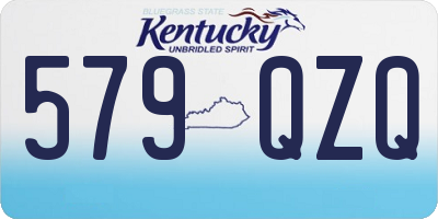 KY license plate 579QZQ