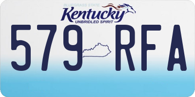 KY license plate 579RFA