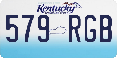 KY license plate 579RGB