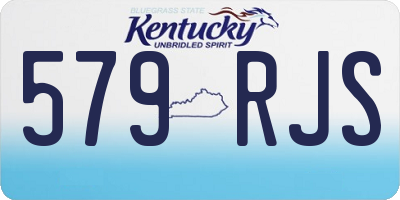 KY license plate 579RJS