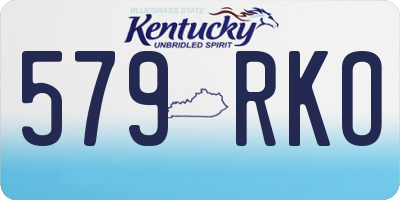 KY license plate 579RKO