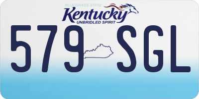 KY license plate 579SGL