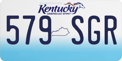 KY license plate 579SGR