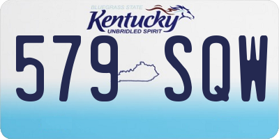 KY license plate 579SQW