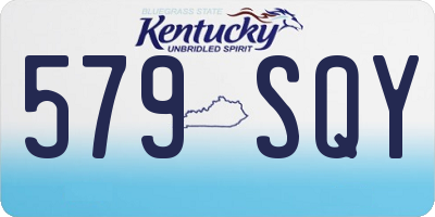 KY license plate 579SQY
