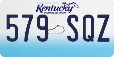KY license plate 579SQZ