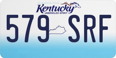 KY license plate 579SRF
