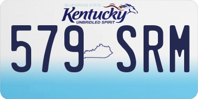 KY license plate 579SRM