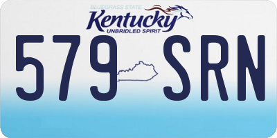 KY license plate 579SRN