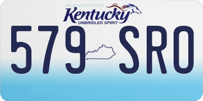 KY license plate 579SRO