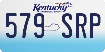 KY license plate 579SRP