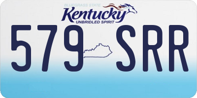 KY license plate 579SRR