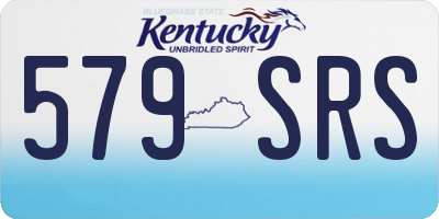 KY license plate 579SRS