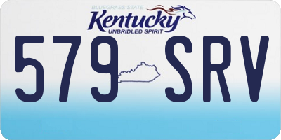 KY license plate 579SRV