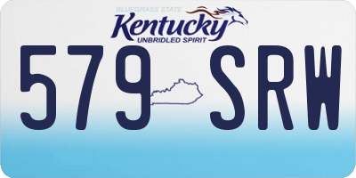 KY license plate 579SRW