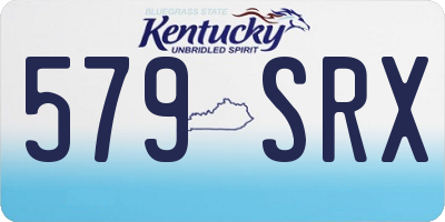 KY license plate 579SRX