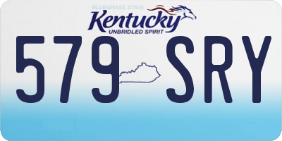 KY license plate 579SRY